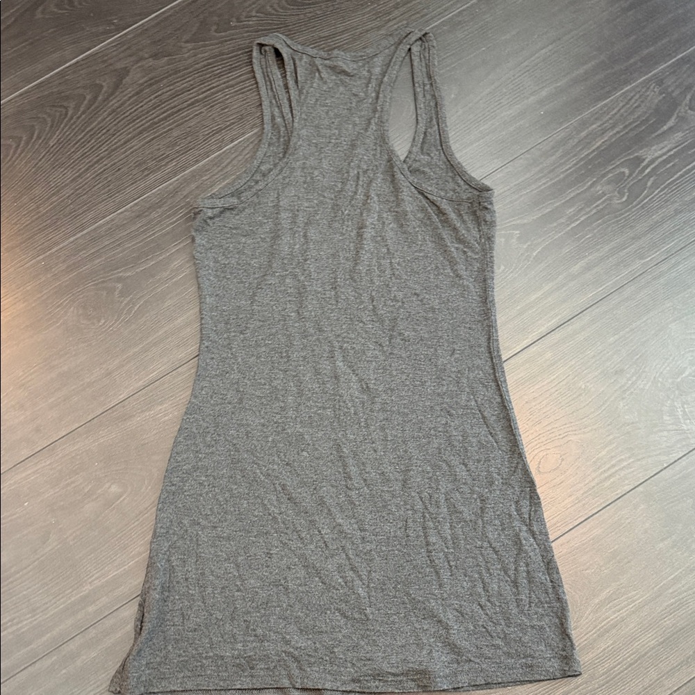 Zara Basic - Long Grey Racerback Tank - Picture 5 of 5